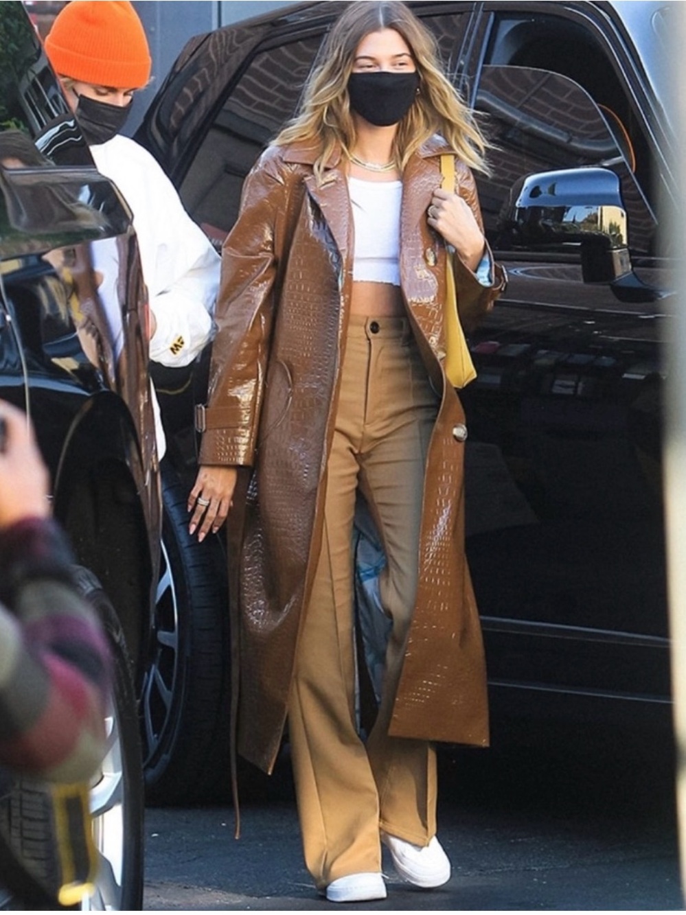 Meryl Rogge Techno Flared Pants 27 Camel Hailey Bieber Kendal Jenner